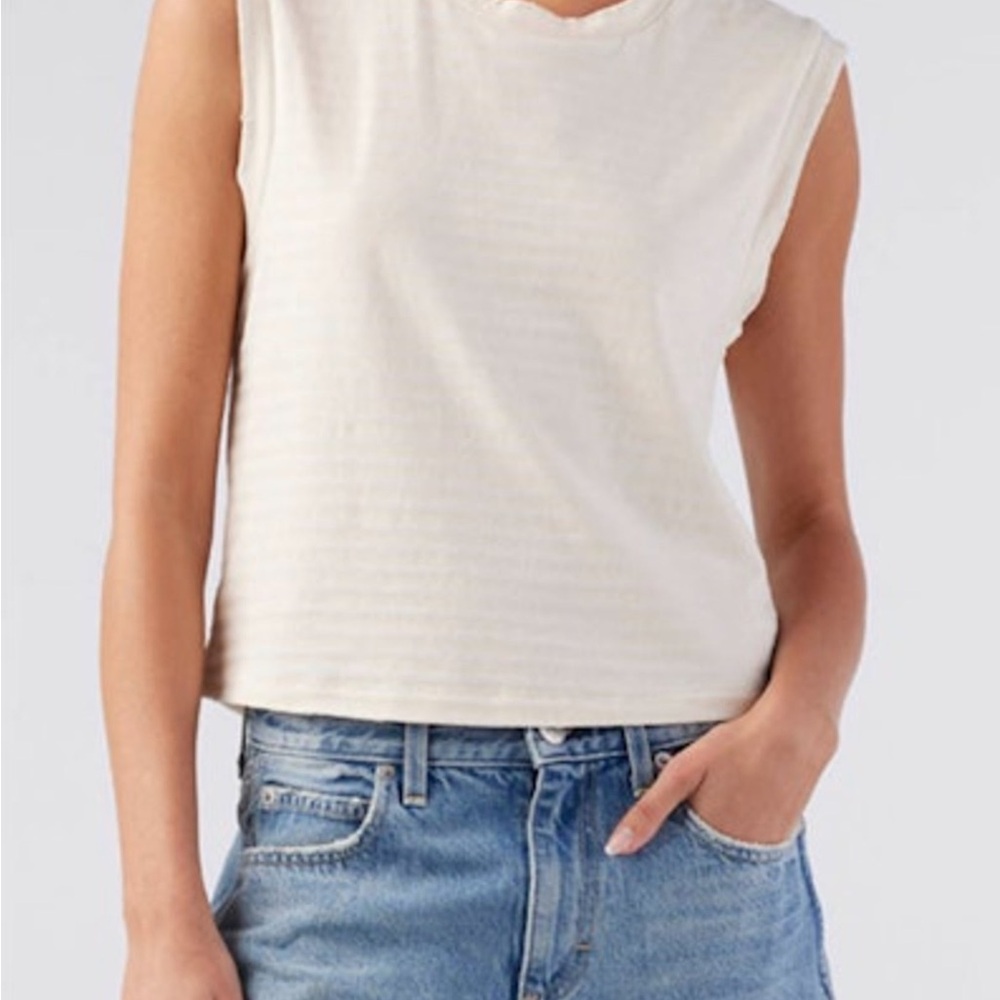 AMO Babe Tee Bone Natural Stripe